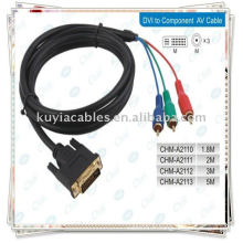 CABLE COMPOSANT DVI TO 3RCA POUR PC LAPTOP Téléviseur LCD